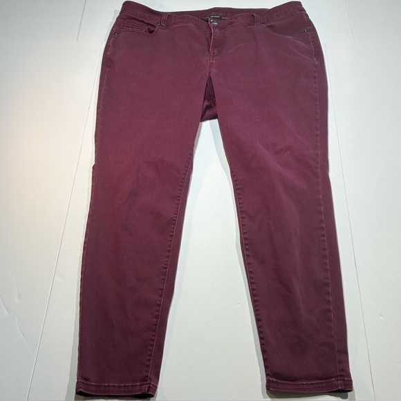 Lane Bryant Women's High-Rise Ultimate Stretch Skinny Jeans Size 20 Wine - Picture 1 of 8